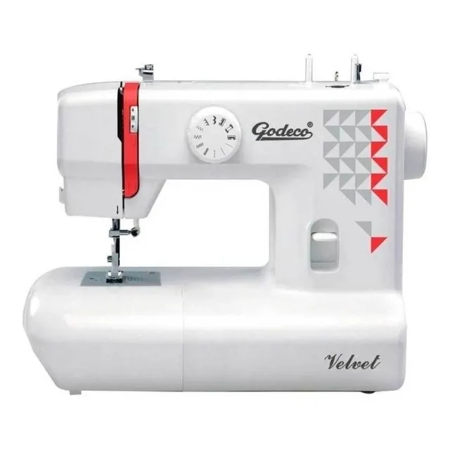 Godeco Velvet Maquina De Coser Recta Zig Zag Punto Invisible Color Blanco