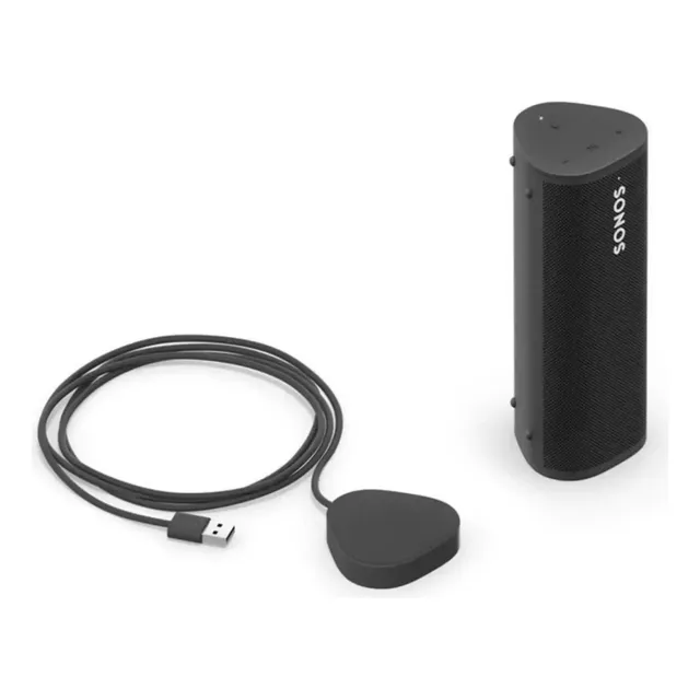 Bocina Sonos Roam + Cargador Inalámbrico Negro