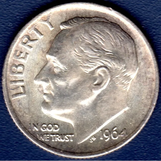 Roosevelt Dime 1964 Moneda Plata Estados Unidos De América