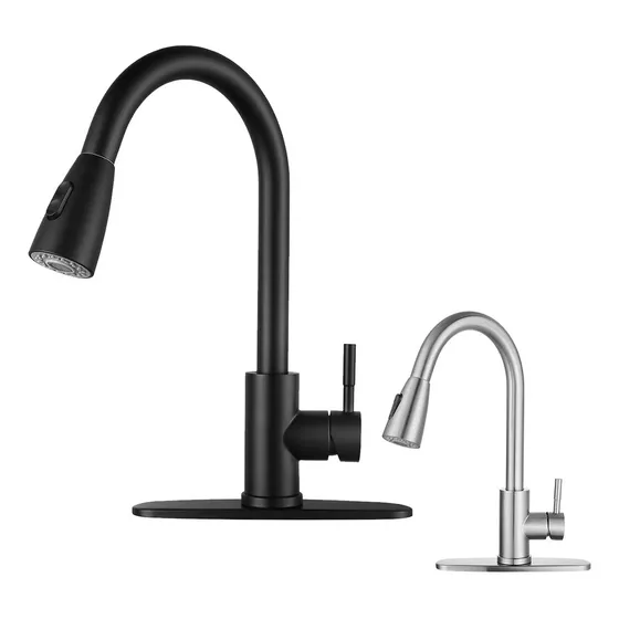 Mezcladora Para Fregadero Flexible Llave Cocina Puede Sacar Color Negro
