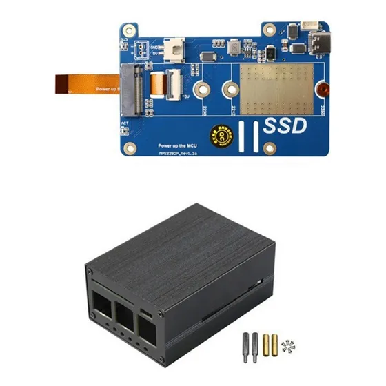 Chapéu Ssd Mps2280p Pcie M.2 Nvme Ssd E Estojo Para Suporte
