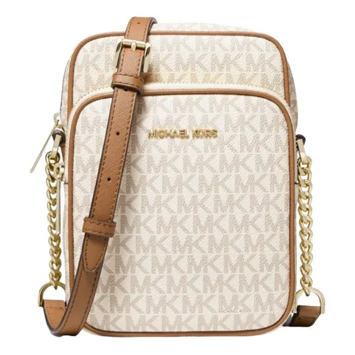 Bolsa Crossbody Michael Kors Jet Set Travel Medium Original Color Blanco