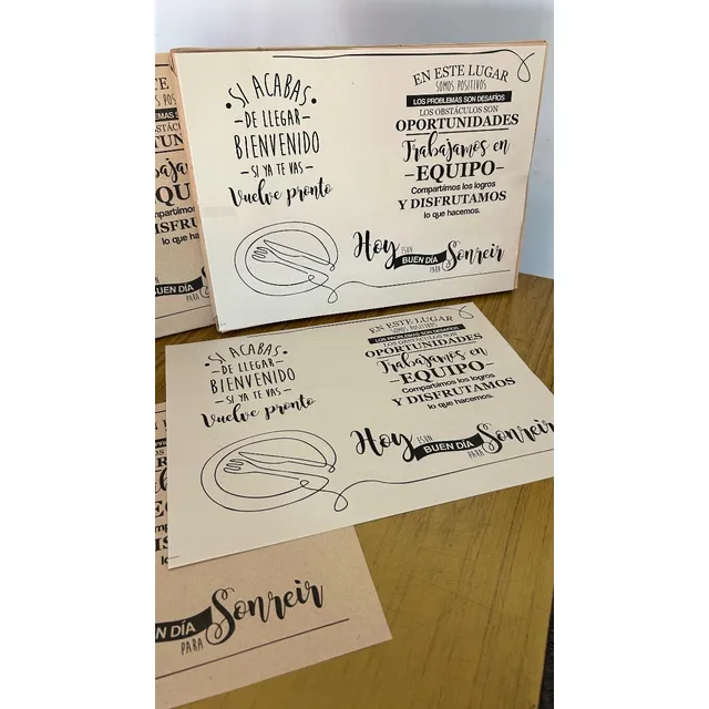 Mantel Papel Kraft/blanco Descartable Resto X200u Pack X 10