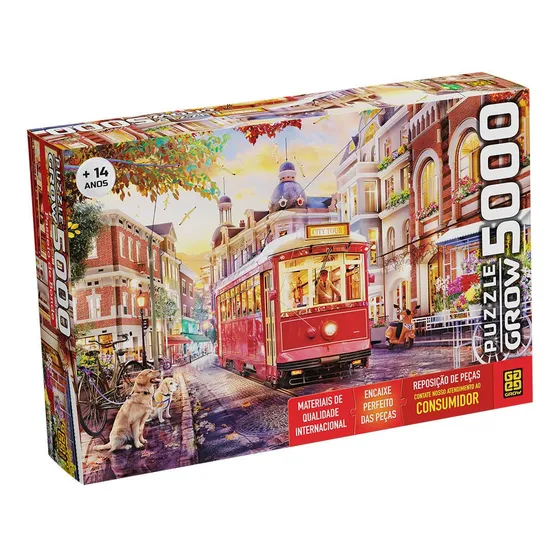 Puzzle 5000 Peças Passeio De Bonde Grow