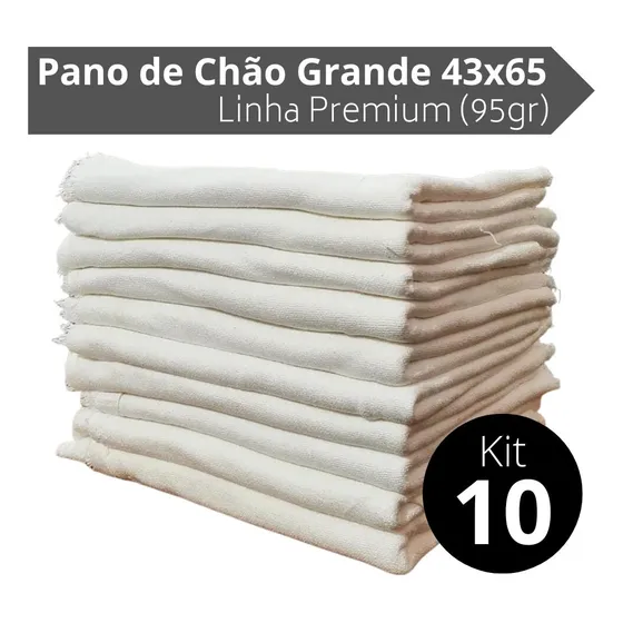 Melhor Pano De Chão Atacado Grande Kit Com 10 Peças Premium