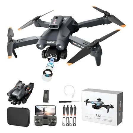 Drone Dli M3 Mini 8k Wifi 2 Dupla Hdcâmeras Profissional Preto
