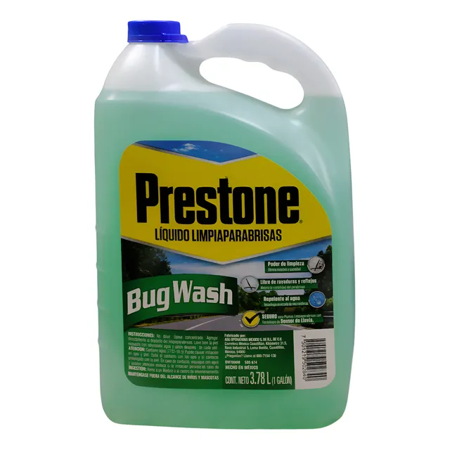 Prestone Bug Wash Líquido Limpiaparabrisas 3.78 L (1 Galón)