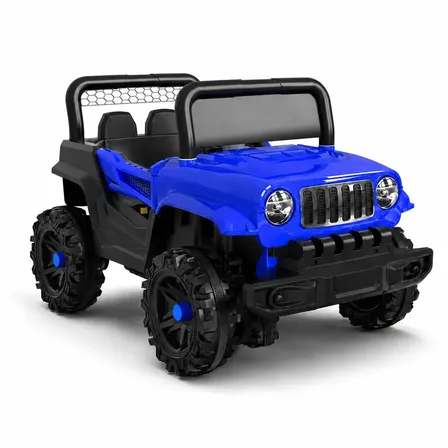 Carrinho Elétrico Infantil Uni Toys 6V Trail Force Azul com Controle Remoto e Farois Led