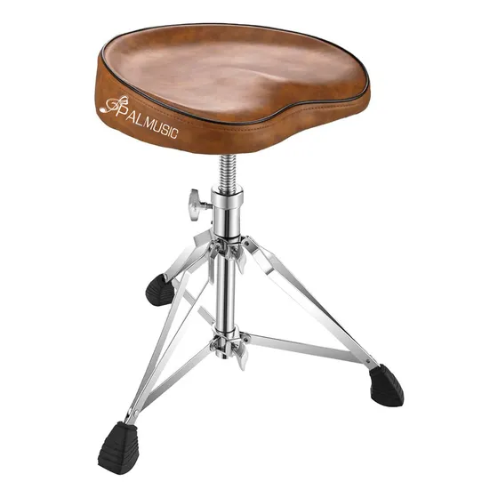 Taburete De Batería Ajustable Palmusic Color Marrón