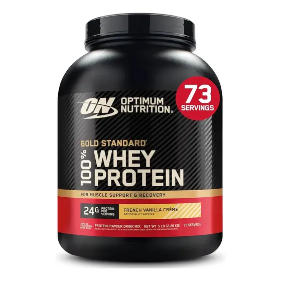 Optimum Nutrition Gold Standard 100% Whey Proteína 5 Libras Sabor Vanilla Ice Cream
