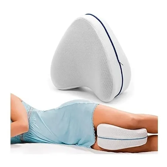 Almohada Ergonómica Apoyo Piernas Rodillas Ortopédico Memory Color Blanco