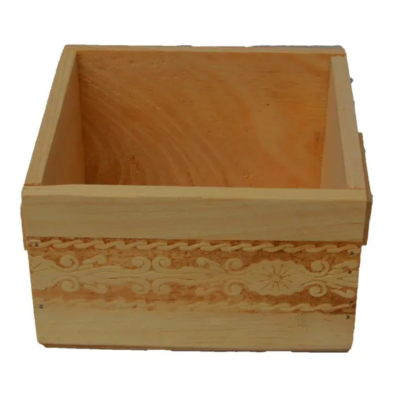 Caja Guacal  Madera Cumpleaños Desayunos Detalles 14cm