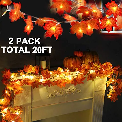 2 Paquete De Decoración De Otoño Agrandado Hoja De Jypqh