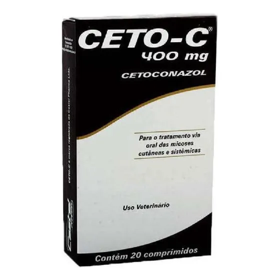 Ceto-c 400mg Cetoconazol 20 Comprimidos Cepav Cão