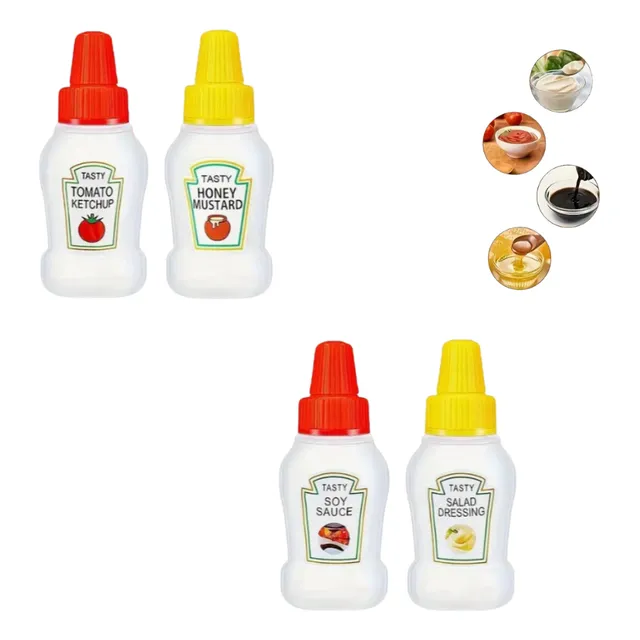Mini Botella Para Salsa, Miel, Ketchup Ideal Para Lonchera 