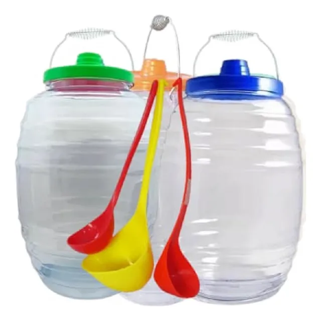 Barril Vitrolero 20lts Para Agua Fresca De Asa Con Cucharon