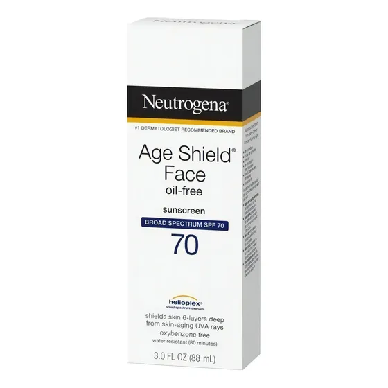 Protector solar Neutrogena  Oil-Free Age Shield Face 70FPS  en crema