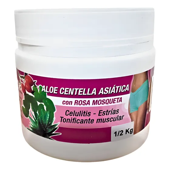 Crema Aloe Y Centella Asiática Con Rosa Mosqueta 500 Grs.