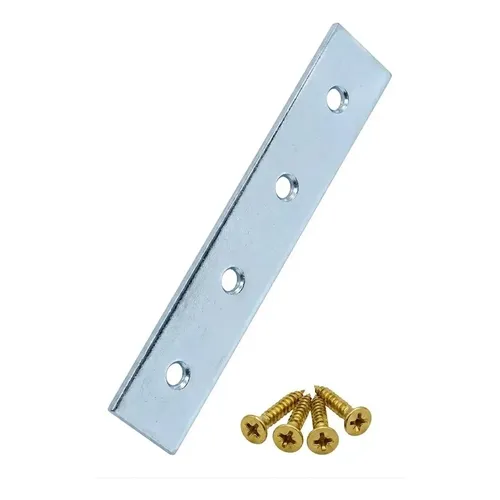 アコ枠 Chapa Reta 8 Furos Bigfer Aço Zincado 40x100mm Fixação Junção 12