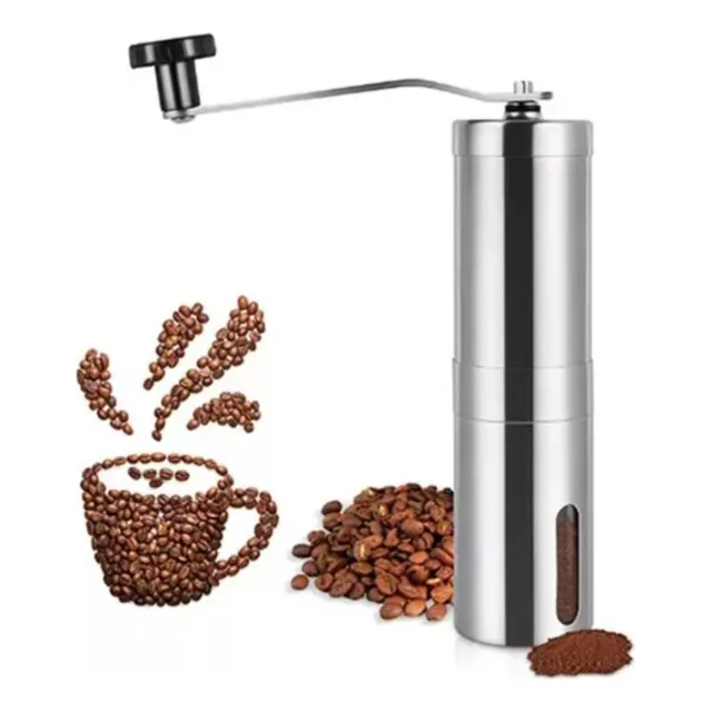 Molino Granos Cafe Molinillo Portátil Ajustable Acero Inoxid