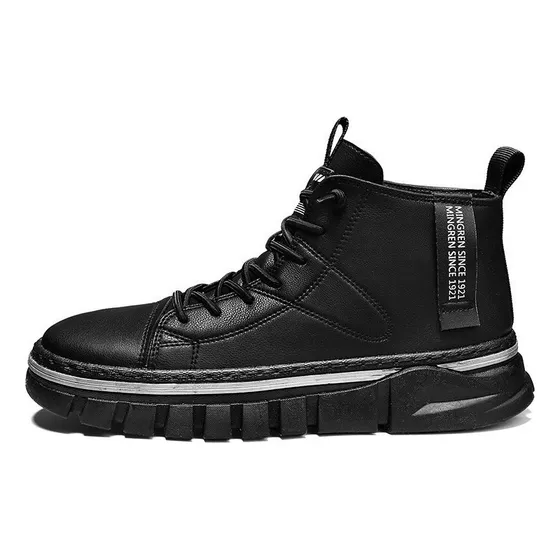 Botas Negras Hombre Baratos Textura De Cuero V903 Lo Ult [u]
