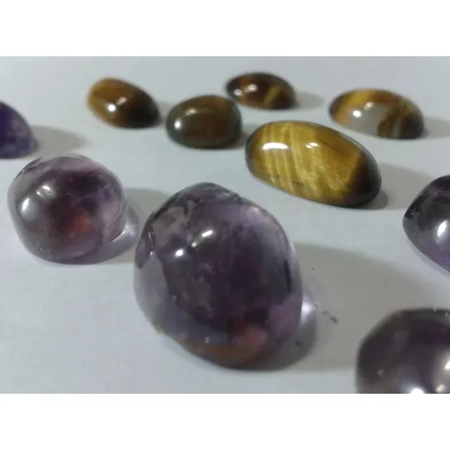 Se Venden Capuchones Amatista Ojo De Tigre Precio X 6 Pieza