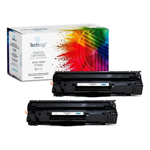 Toner Techlogy 83a 2 Pack M201 M125 M127 M225 283a Tinta Negro