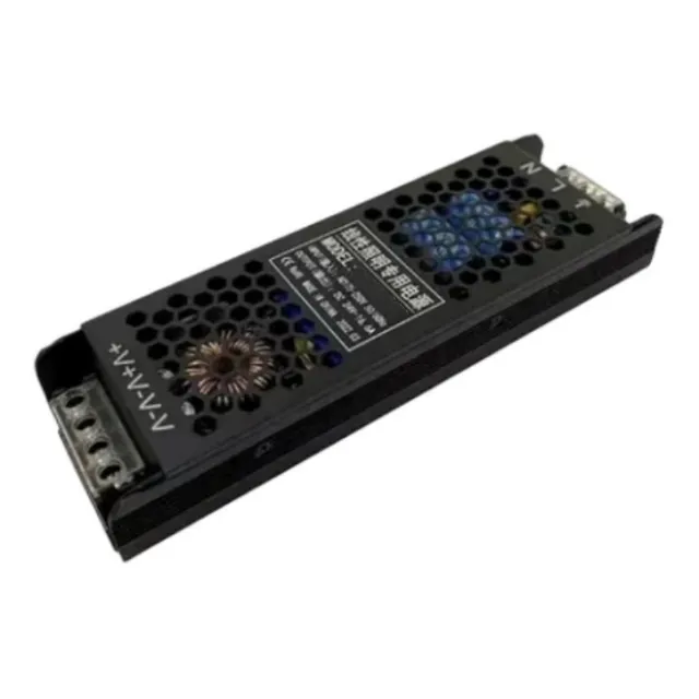 Fuente 12v 150w 12.5a Metalica Negro  Caja Ultrafina Mayorled