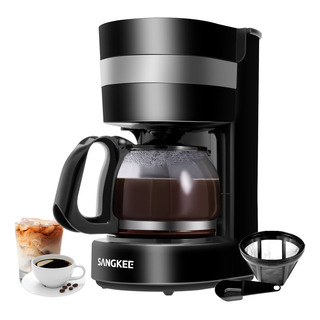 Sangkee Cafetera De Goteo, Cafetera Automática De 4 Tazas Con Filtro Reutilizable, Interruptor De Encendido/apagado, Antigoteo, Función De Mantener Caliente, Perfecta Para Uso En Hogar Sangkee Cafetera De Goteo, Cafetera Automática De 4 Tazas Con Filtro Reutilizable, Interruptor De Encendido/apagado, Antigoteo, Función De Mantener Caliente, Perfecta Para Uso En Hogar