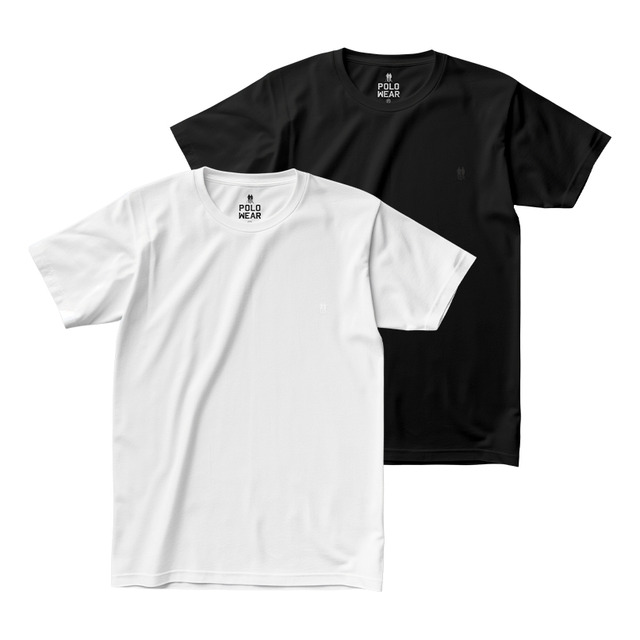Kit 2 Camisetas Masculinas Básicas Algodão Polo Wear Sortido Kit 2 Camisetas Masculinas Básicas Algodão Polo Wear Sortido