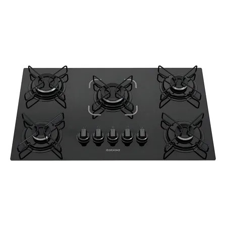 Cooktop A Gás Itatiaia Preto 5 Bocas Essencial Bivolt 127v/220v 620ct50153 - Melhor preço na PalShop