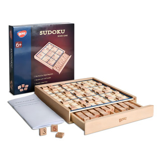 Bohs Juego De Mesa Sudoku De Madera Con Cajón, Con Libro De Bohs Juego De Mesa Sudoku De Madera Con Cajón, Con Libro De