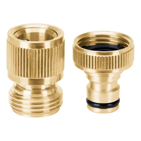 Conectores De Laton Solido Sistema Click Para Grifo Truper Color Dorado oscuro | Cuotas sin interés