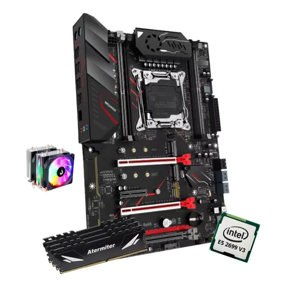 Kit Gamer Placa Mãe X99 Mr9a Pro Max Xeon E5 2699 V3 256gb
