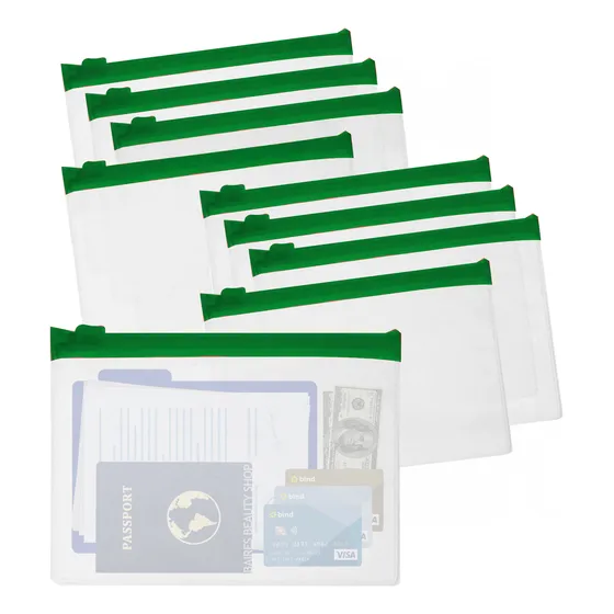 Sobres A5 Porta Documentos Cierre Hermético Zip Pvc X20 Med