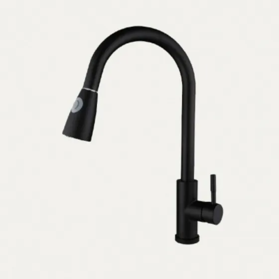 Llave Para Fregadero Individual C/ Negro Con Detalles