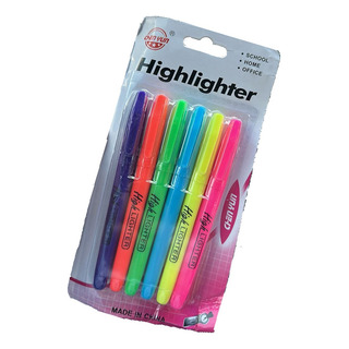 Marca Textos 6 Colores Fluorescentes Marca Textos 6 Colores Fluorescentes