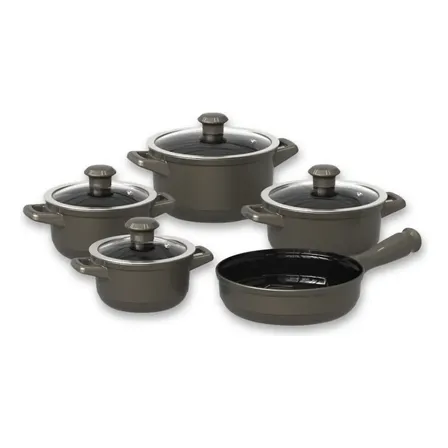 Jogo de Panelas Cerâmica Duo Smart 5 Peças - Sand Gray Ceraflame