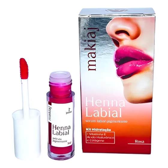 Henna Labial Makiaj Pigmentante Mas Serum Hidratante