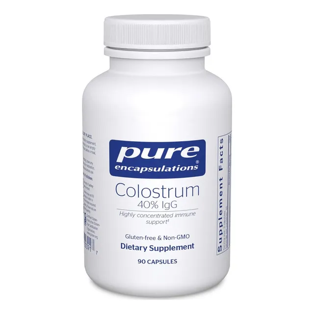Calostro 40% Igg Pure Encapsulations 90 Cápsulas Sabor Sin Sabor