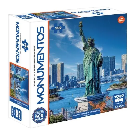 Rompecabezas 500 Pcs Monumentos Estatua De La Libertad