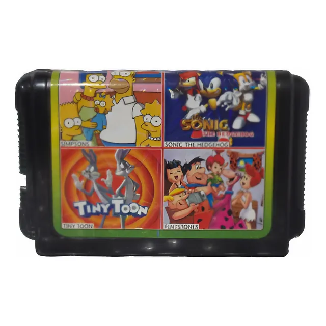 4 In 1 Sonic Picapiedras Flintstones The Simpsons Tiny Toons