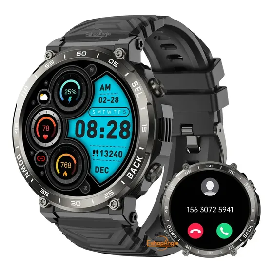 Smartwatch Deportivo Reloj Inteligente S56 Hombre Bluetooth Caja Negro Correa Negro