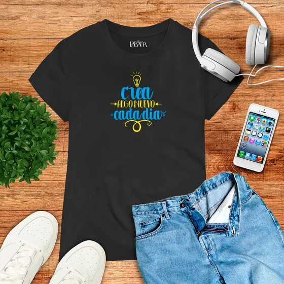 Franela Niña/niño Unisex Frase Motivacional Crea Algo Nuevo