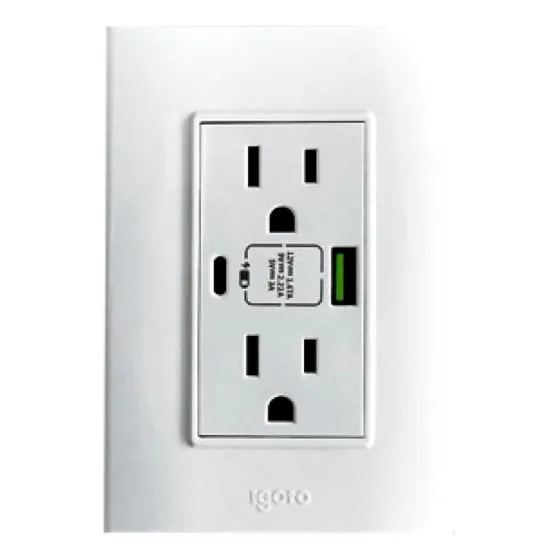Igoto Pbusbc-b Placa Lugano Y Contacto Duplex + Usb+ Usbc
