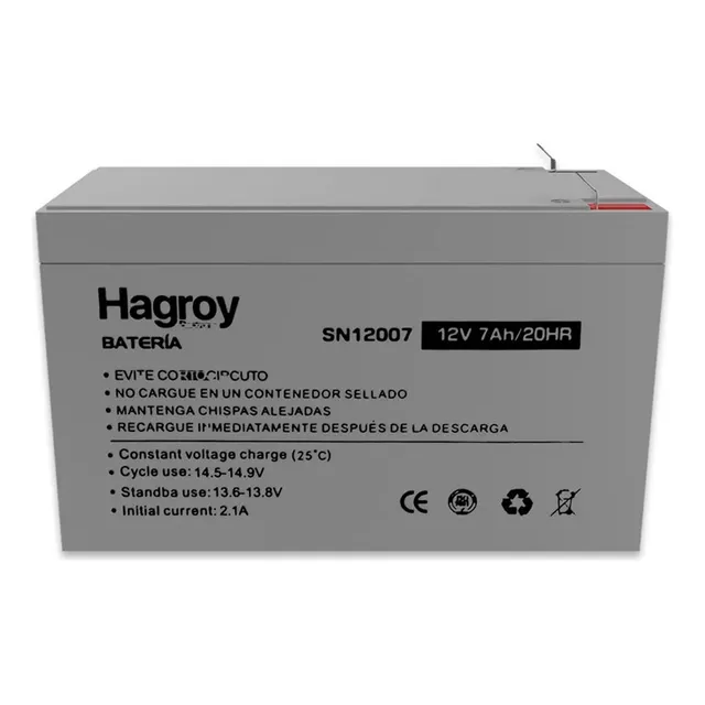 Bateria De 7amp 12v. Hagroy Ps7-12 / Central Cerco Alarma
