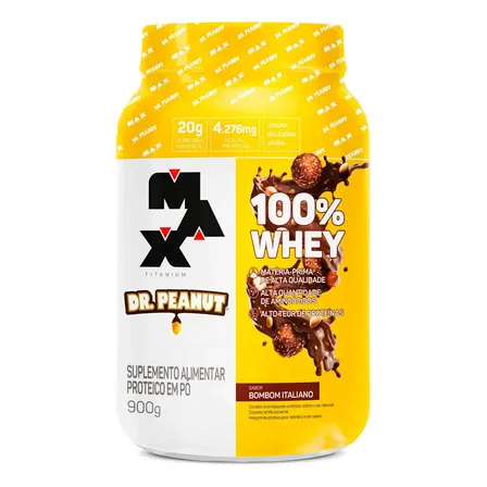 Suplemento Em Pó Max Titanium Dr. Peanut Whey Protein Concentrado (wpc) Pote 900g Sabor Bombom Italiano