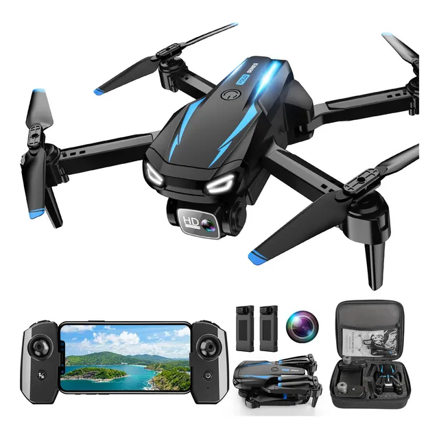 Dazlen Dron Con Cámara, P Hd Fpv Drone Plegable Para Niño. Color Blue