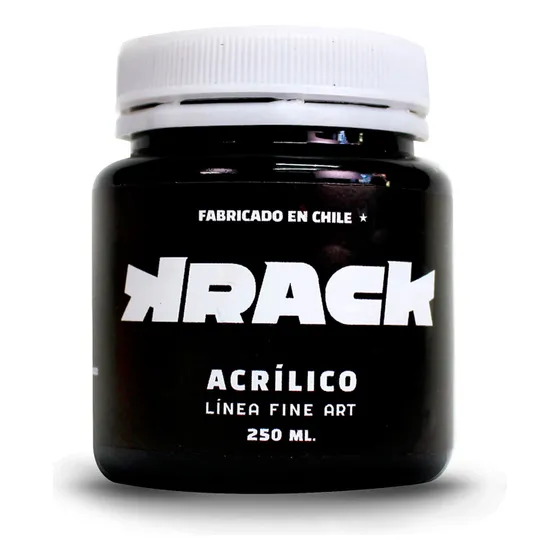 Frasco De Pintura Acrilica Krack 250ml - Elige Tu Color Color Negro Brigido