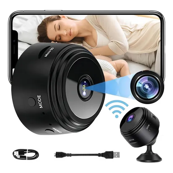Cámara de Seguridad Pinze Wireless MNSXT-BL Color Negro